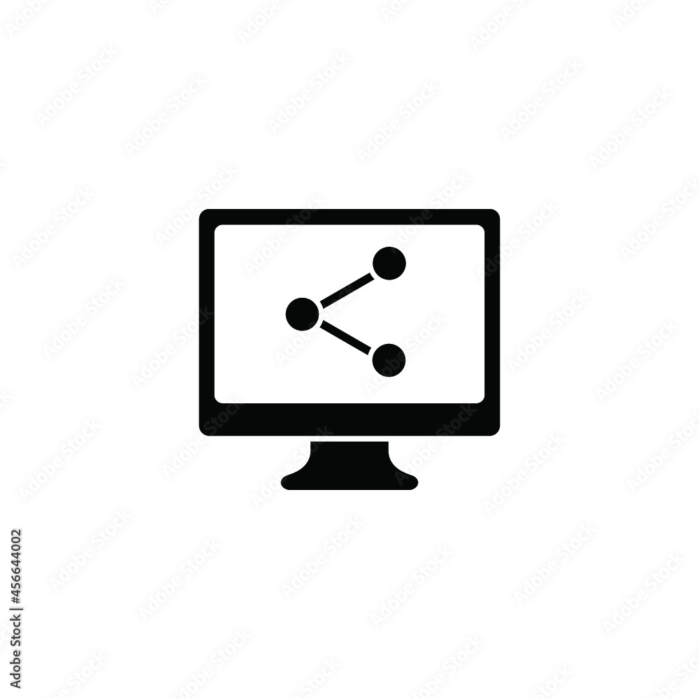 computer and share icon design element logo template computer and share icon design element logo template
