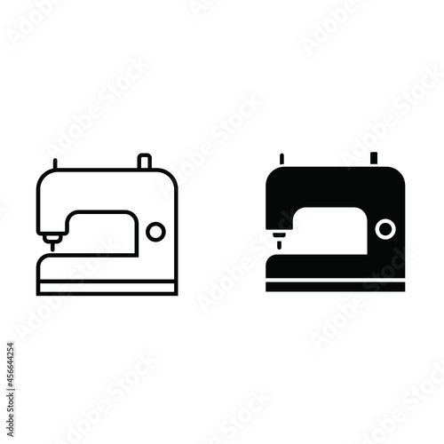 sewing machine icon template color editable. sewing machine symbol
