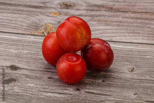 Ripe sweet tasty red plum