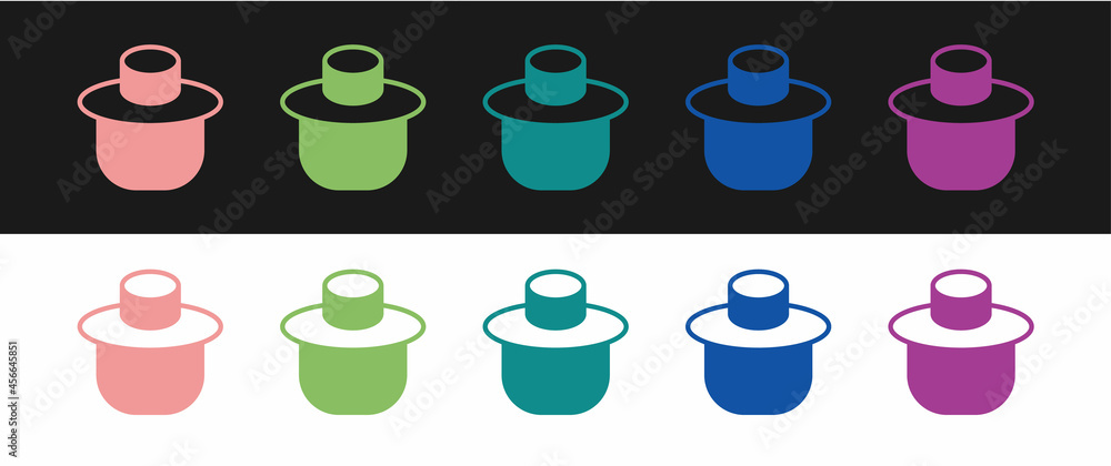 Set Beekeeper with protect hat icon isolated on black and white background. Special protective uniform. Vector Set Beekeeper with protect hat icon isolated on black and white background. Special protective uniform. Vector