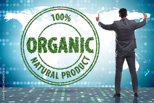 Businessman in organic product concept