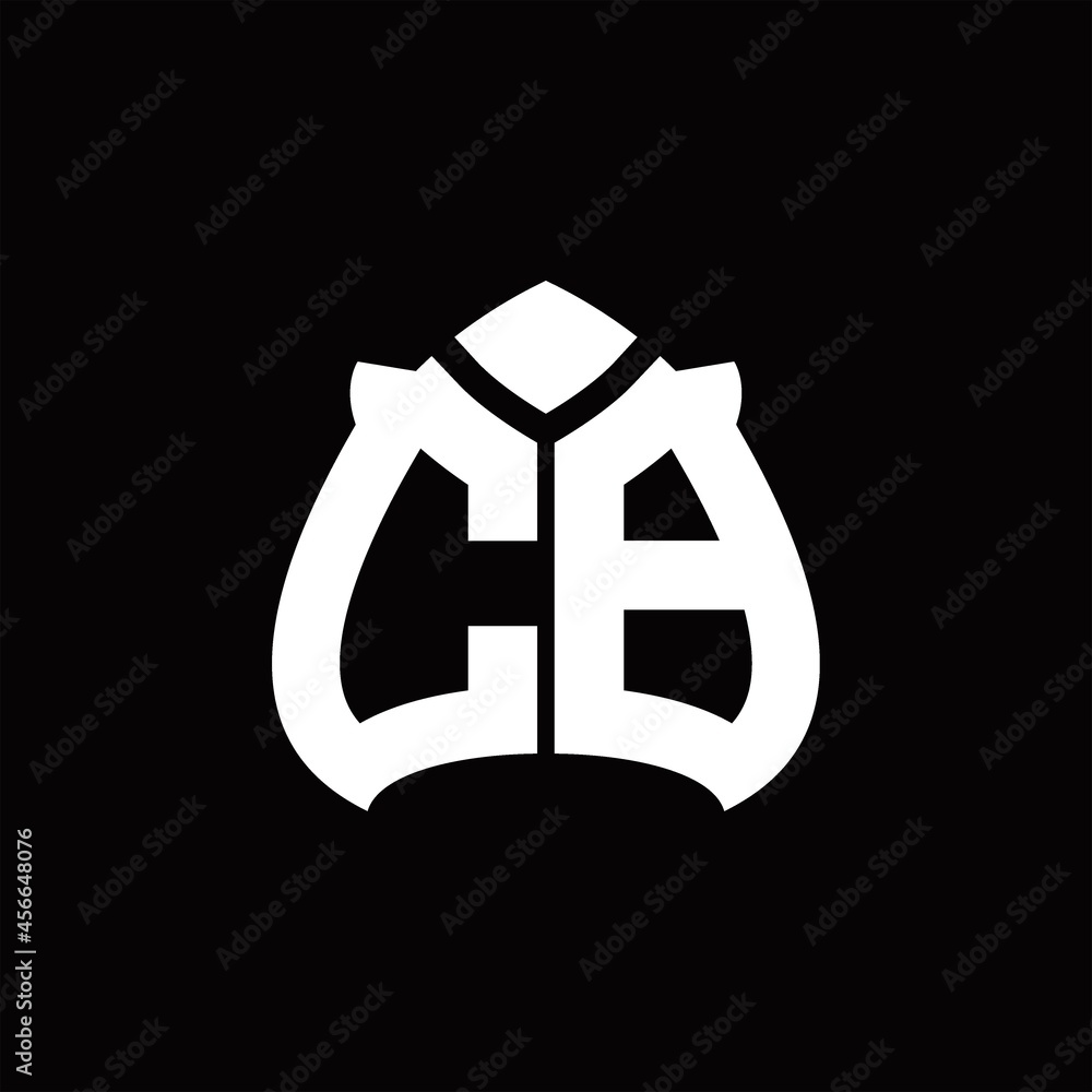 Obraz premium CB Logo monogram with spade shape design template