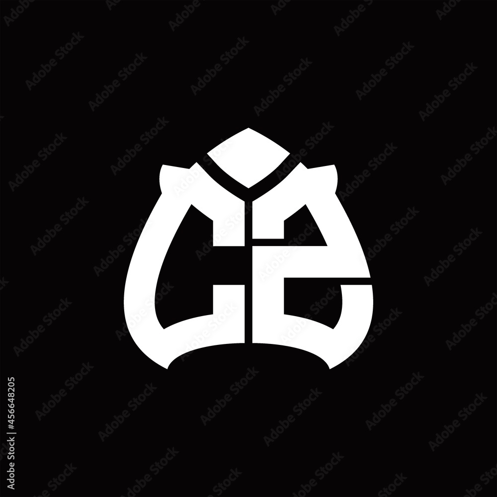 Obraz premium CZ Logo monogram with spade shape design template