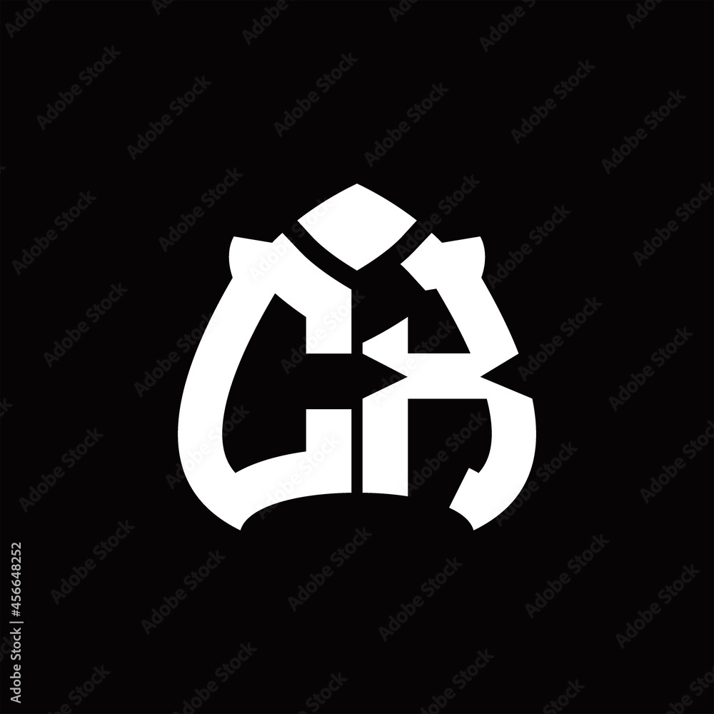 Fototapeta premium CX Logo monogram with spade shape design template