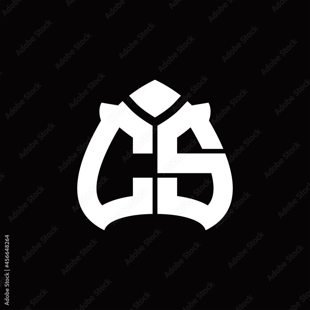 Obraz premium CS Logo monogram with spade shape design template