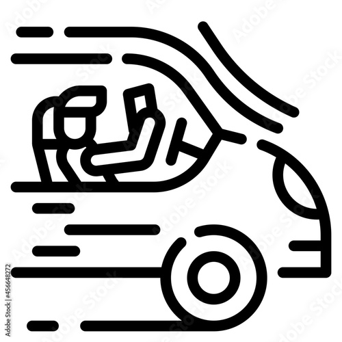 driverless outline icon