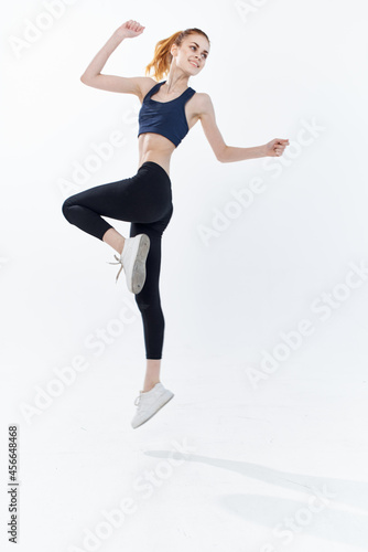 woman in sports uniform workout fitness jogging active lifestyle
