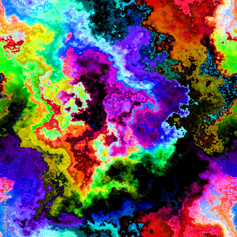 Obraz premium Digital rainbow liquid paint