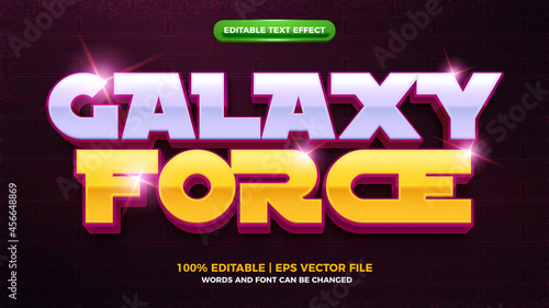 Modern Galaxy Force 3d editable text effect
