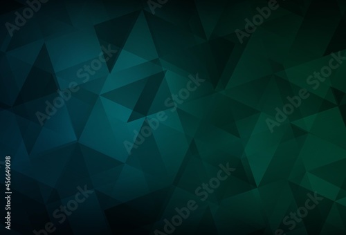 Dark Blue, Green vector abstract mosaic background. photo
