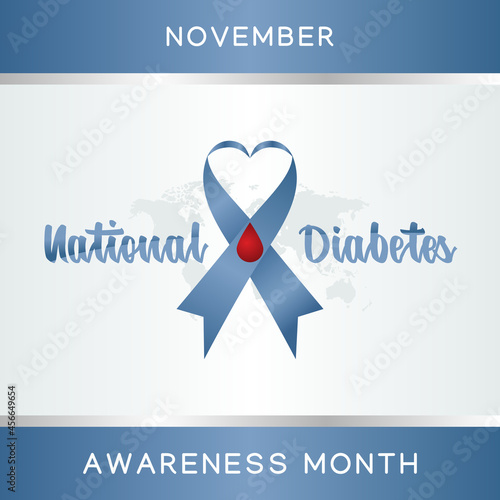 vector graphic of national diabetes awareness month good for national diabetes awareness month celebration. flat design. flyer design.flat illustration.