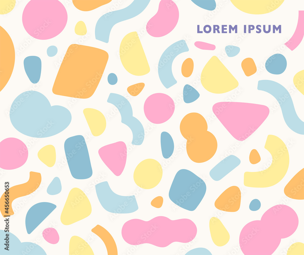 The soft shapes form a pattern freely. Simple pattern design template. The soft shapes form a pattern freely. Simple pattern design template.