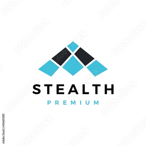 stealth bomber logo vector icon illustration