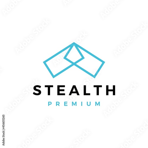 stealth bomber logo vector icon illustration