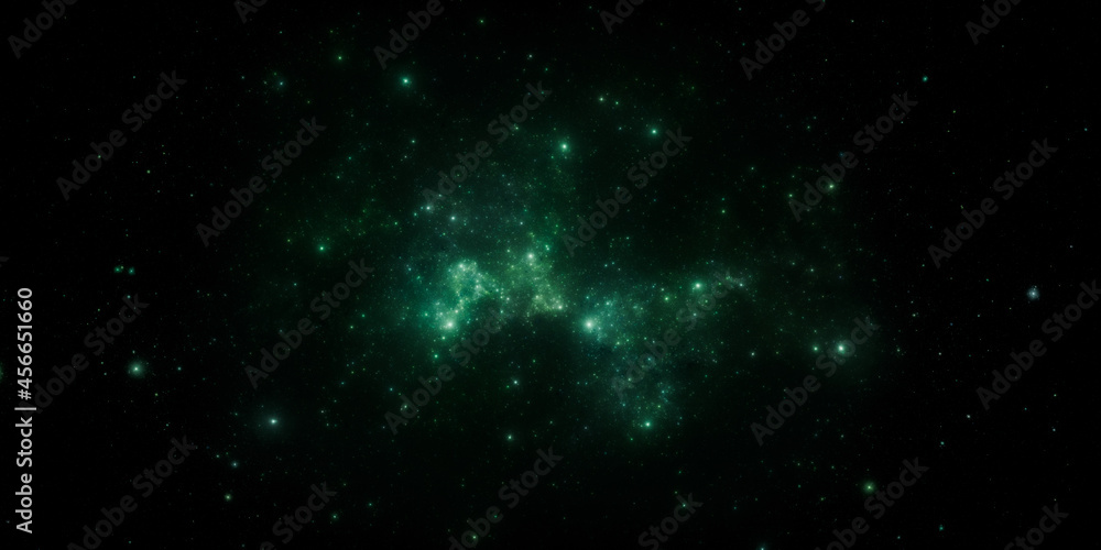 Naklejka premium Banner Star field background . Starry outer space background texture . Colorful Starry Night Sky Outer Space background. 3D illustration
