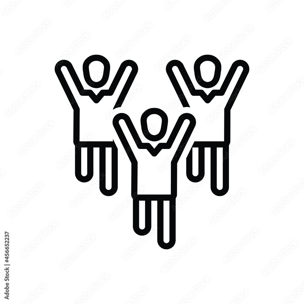 Fototapeta premium Black line icon for competitors