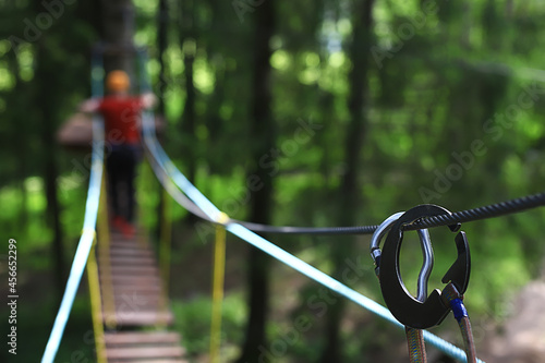 rope park background abstract activity rest summer weekend extreme