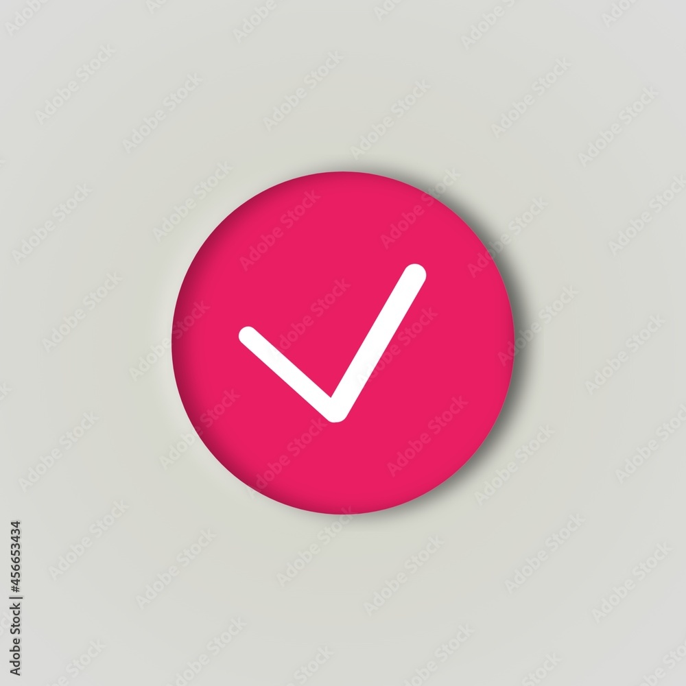 Flate check mark icon scroll web colorful arrow to down, Mobile and business white background Flate check mark icon scroll web colorful arrow to down, Mobile and business white background