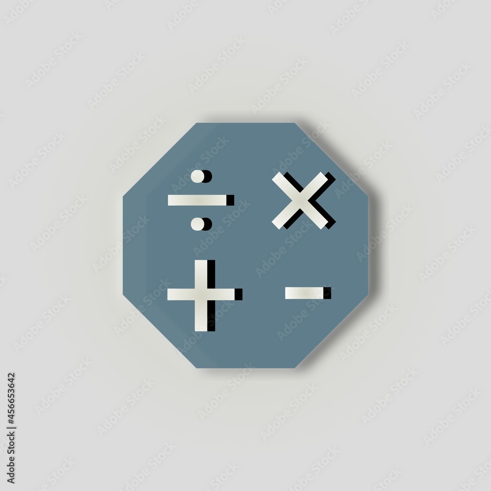 Obraz premium plus minus flat icon web colorful white background 