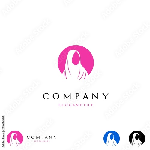 Set of hijab logo illustration vector