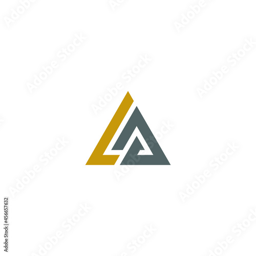 Letter AP enclosed in a triangle. Abstract vector logo in a linear style. Free Download Letter AP enclosed in a triangle. Abstract vector logo in a linear style. - GFXLoad