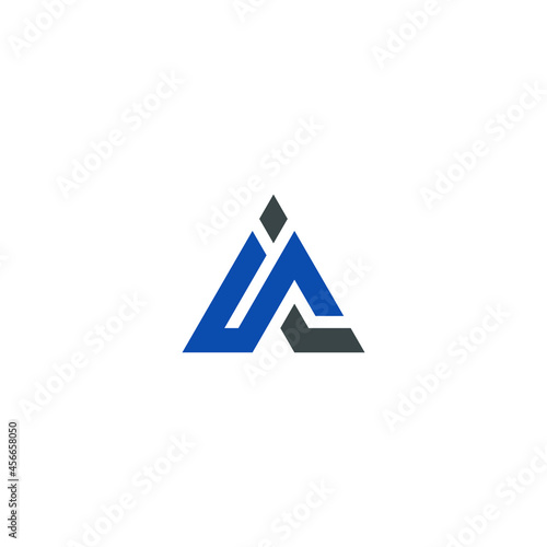 Vászonkép letter AI or IA Logo Triangle Art Design Image abstract logo design