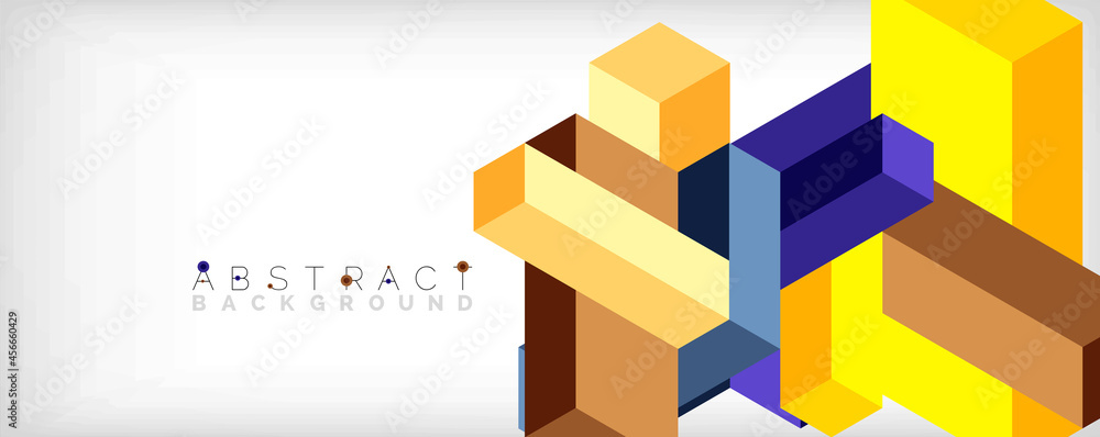 Abstract background. 3d cubes, cubic elements and blocks. Techno or business concept for wallpaper, banner, background, landing page Abstract background. 3d cubes, cubic elements and blocks. Techno or business concept for wallpaper, banner, background, landing page