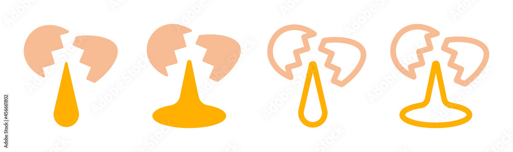 Obraz premium Crack an egg icon set.