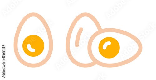 Boiled egg icon vector.
