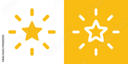Shine star icon vector illustration.