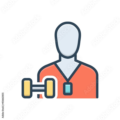Color illustration icon for trainer
