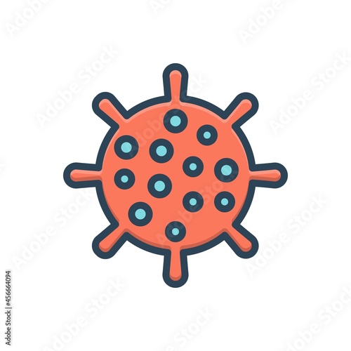 Color illustration icon for infectious