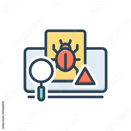 Color illustration icon for detection