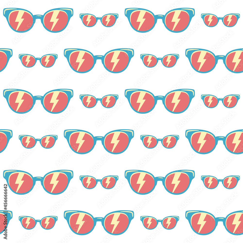 Seamless pattern background sunglasses with color Seamless pattern background sunglasses with color