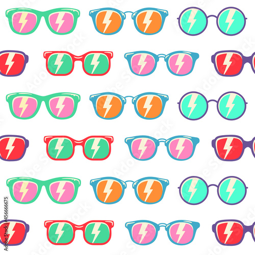 Wallpaper Mural Seamless pattern background sunglasses with color Torontodigital.ca