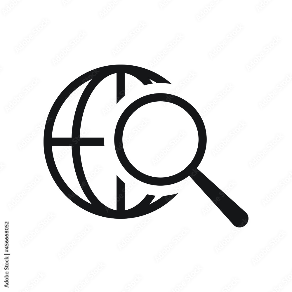Web or global search icon design vector illustration Web or global search icon design vector illustration