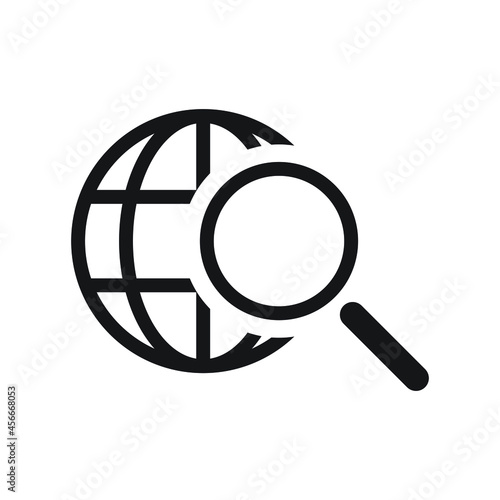Web or global search icon design vector illustration