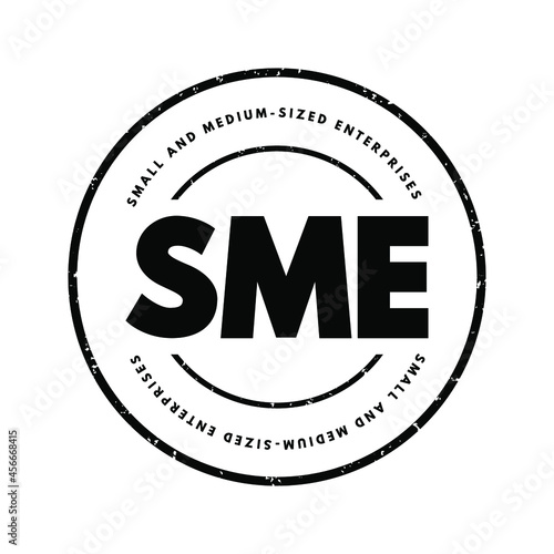 SME - Small And Medium-sized Enterprises acronym, business concept background