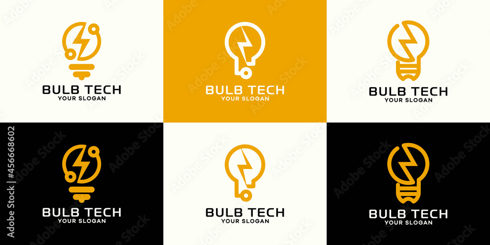 creative bulb technology use out line concept