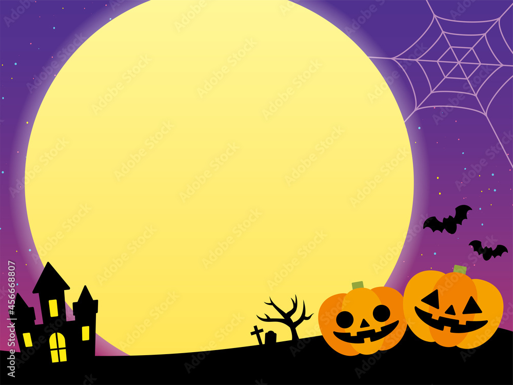 ハロウィンのバナー 背景 フレーム Halloween Frame Background Vector Illustration ハロウィンのバナー 背景 フレーム Halloween Frame Background Vector Illustration
