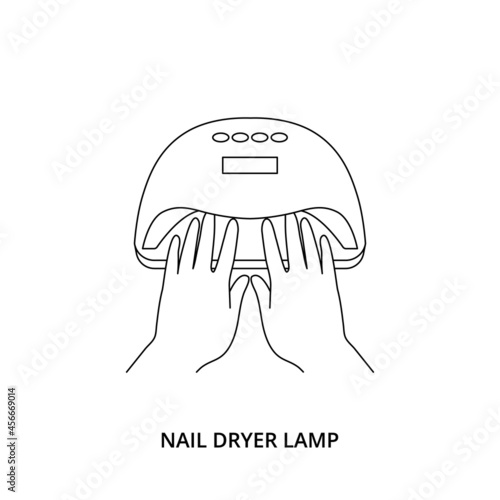 Nail dryer lamp icon editable stroke