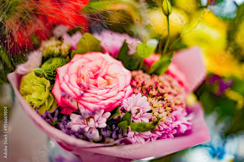 Obraz na plátně Fresh cut flowers in a florists