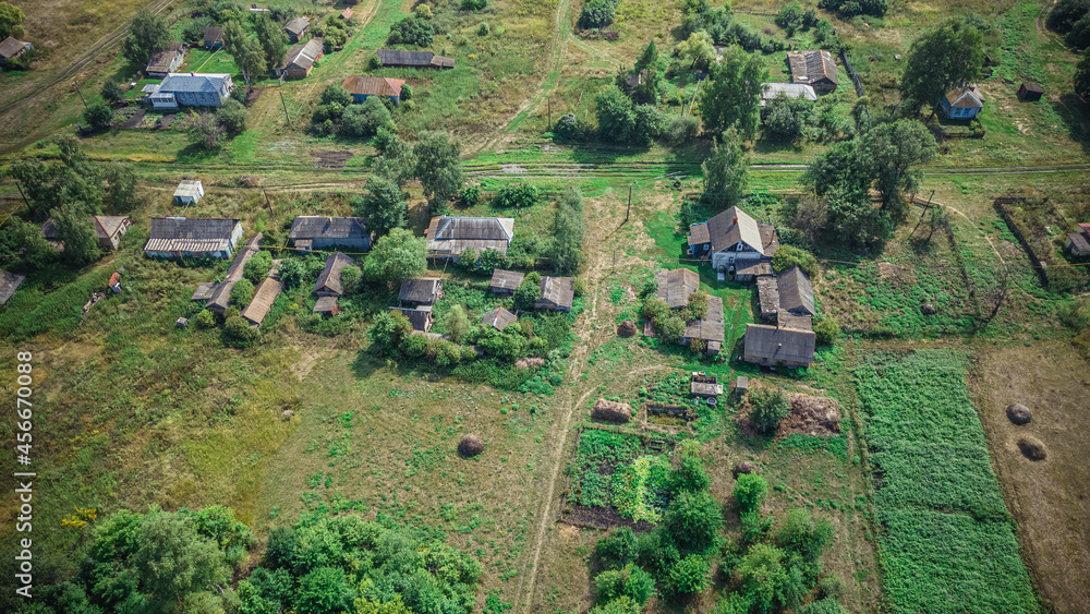aerial survey of a village in the Penza region