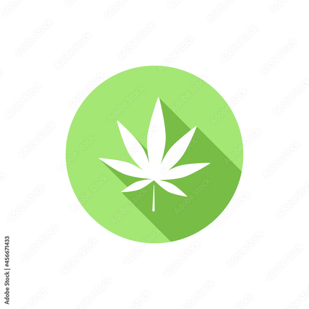 Cannabis leaf icon on white background. Cannabis leaf icon on white background.