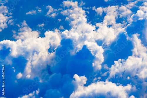 Fototapeta Naklejka Na Ścianę i Meble -  View from airplane to clouds