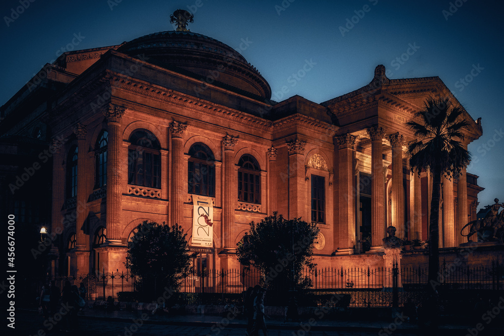 Teatro Massimo, berühmtes Opernhaus in Palermo, Sizilien in Italien, Europa