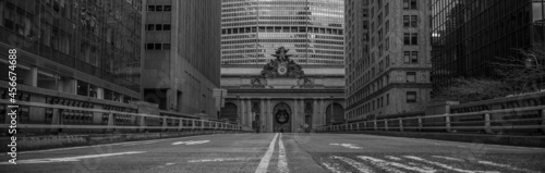 Grayscale of New York central station
