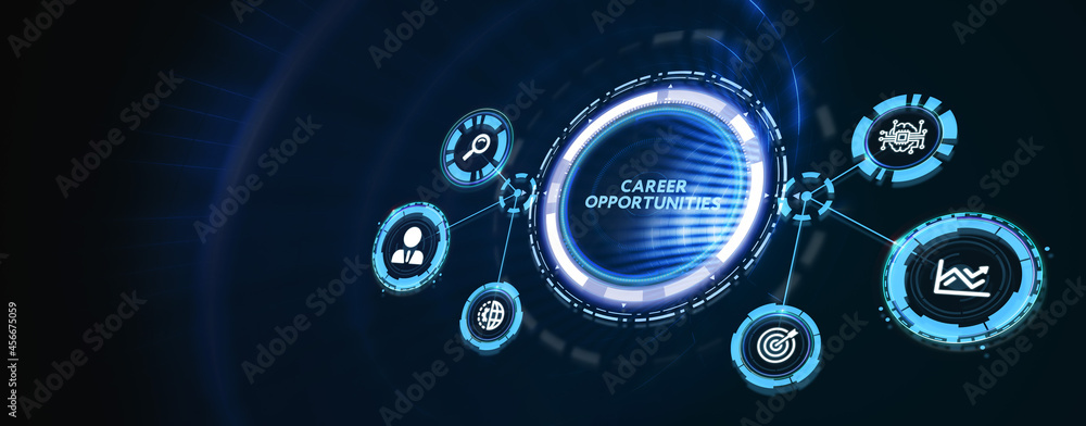 CAREER OPPORTUNITIES. Business, Technology, Internet and network concept. 3d illustration CAREER OPPORTUNITIES. Business, Technology, Internet and network concept. 3d illustration