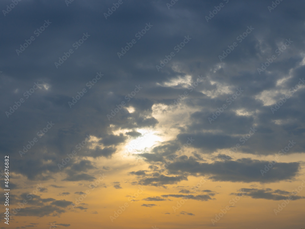 Fototapeta premium Orange sunset sky,Sunset Sky Background