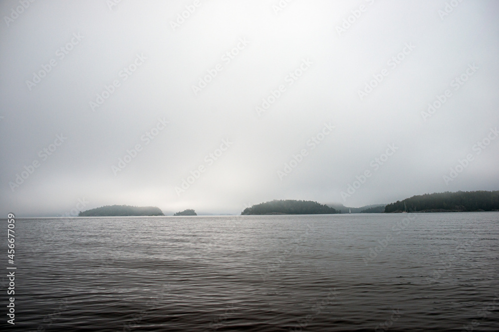 fog over the sea, ingarö, sweden,sverige,stockholm